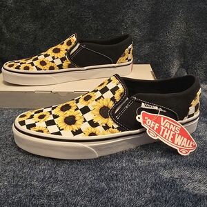 Vans Sunflower Checkered Slip-On Shoes